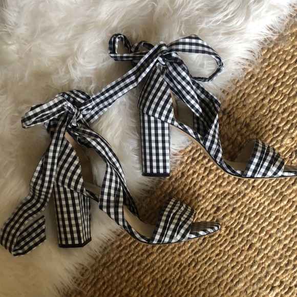 RAYE gingham strappy sandals - Picture 4 of 7